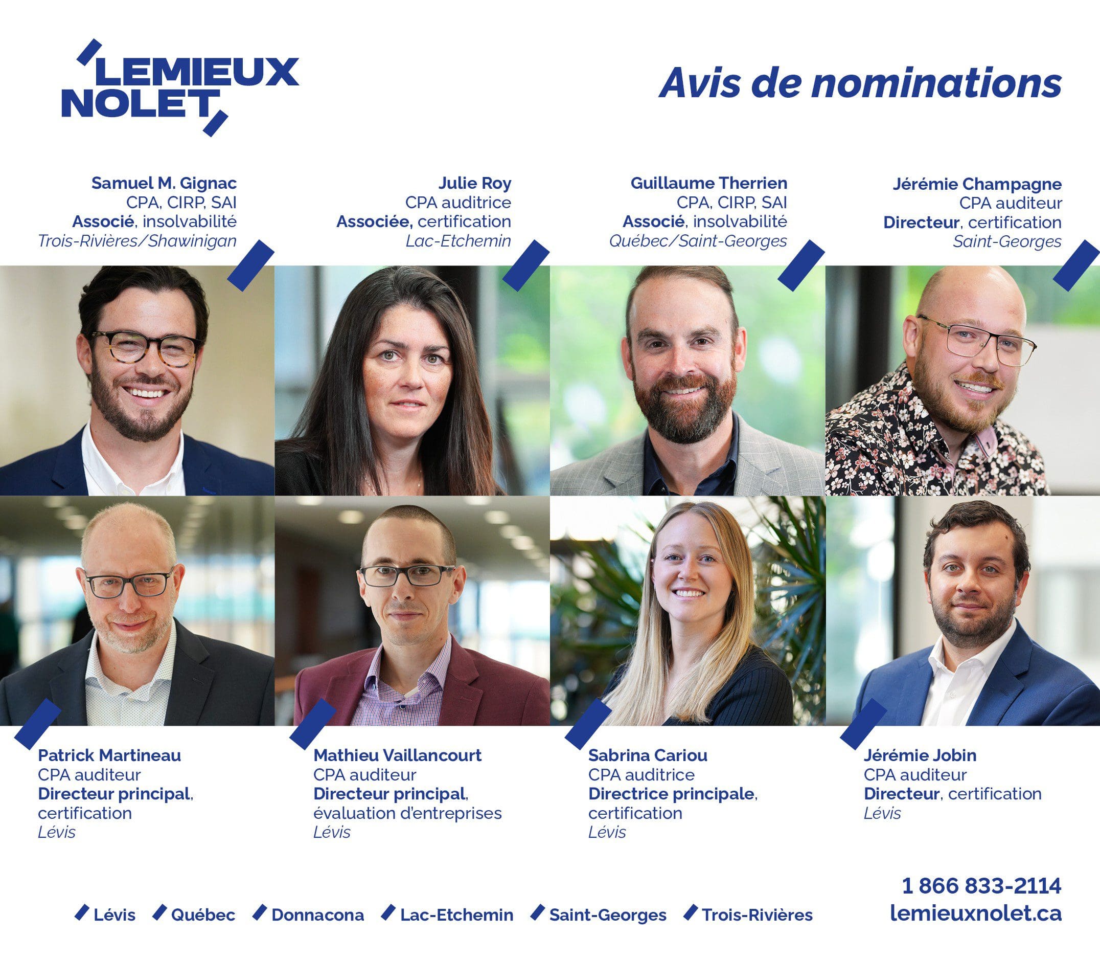 Avis de nominations 2022